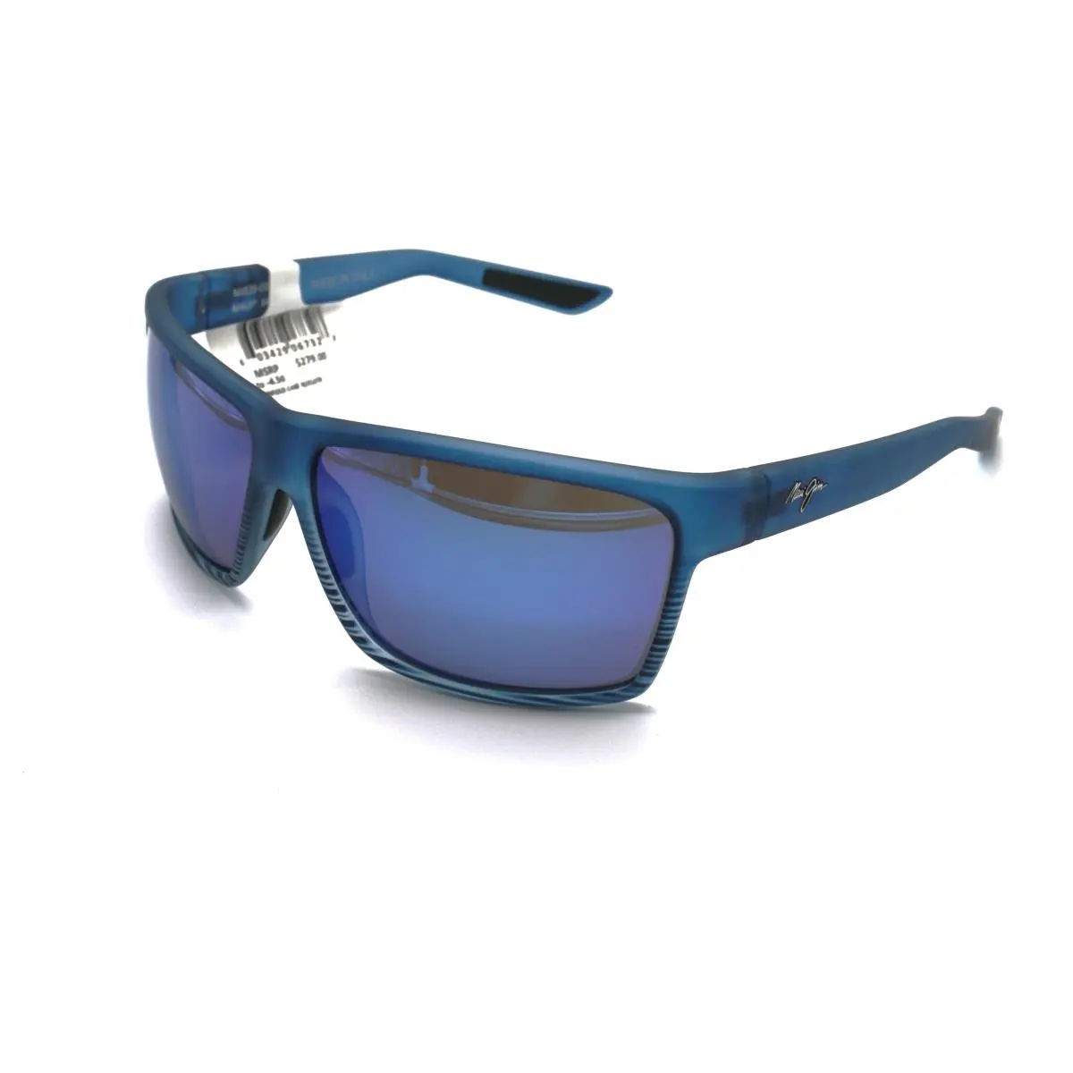 Alenuihaha Polarized Sunglasses - Blue Black Stripe/blue Hawaii by Maui Jim