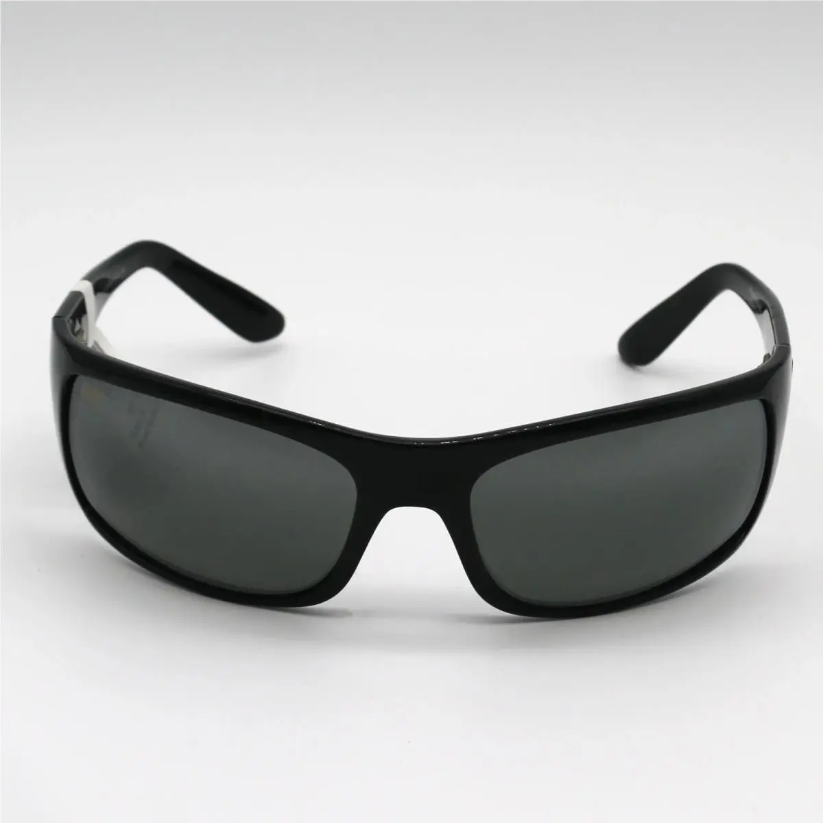 Maui Jim Sunglasses Peahi Wrap Sunglasses - Gloss Black - 202-02