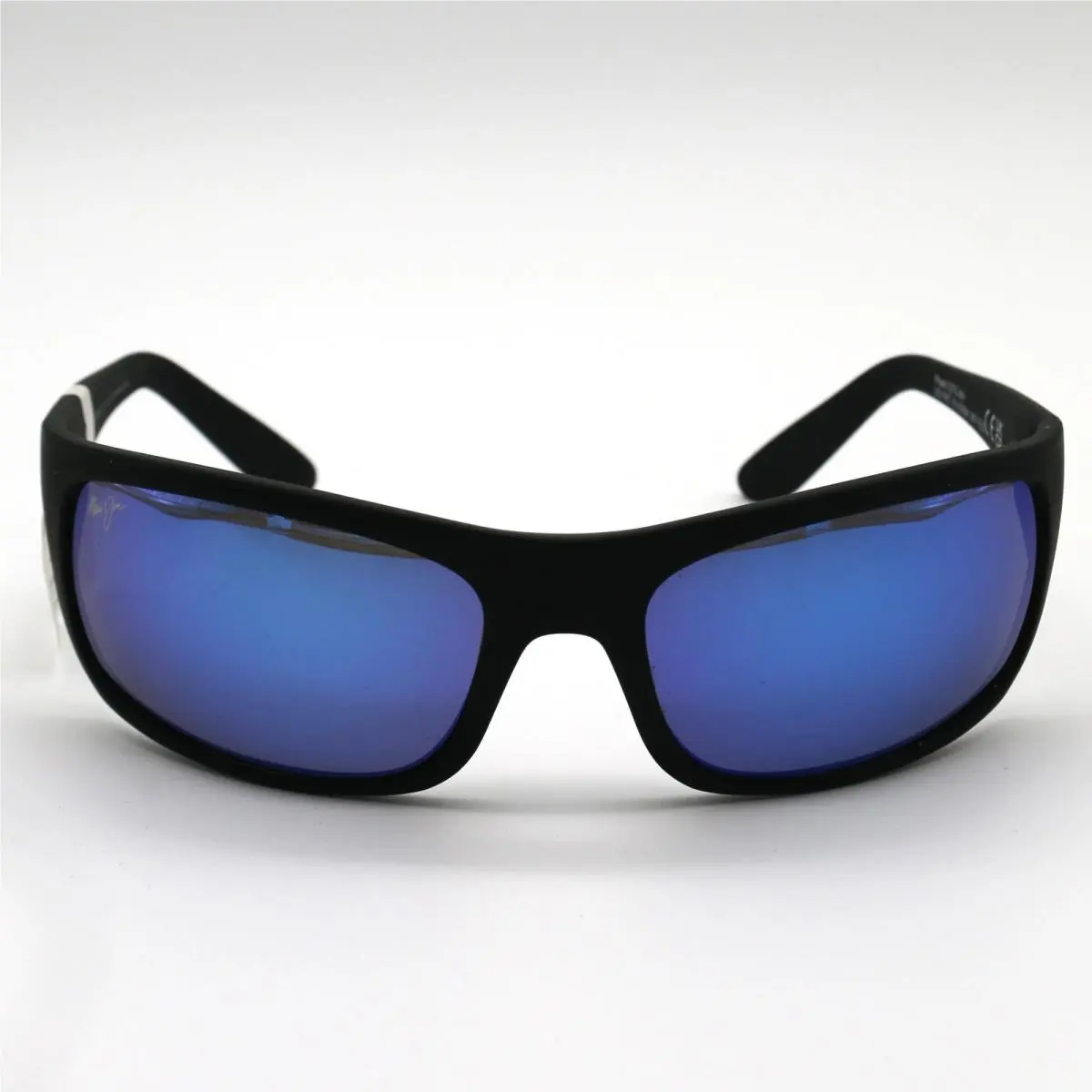 Maui Jim Sunglasses Peahi - Black Matte Frame w Blue Lens