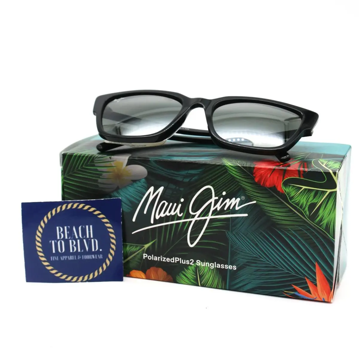Maui Jim Sunglasses Kou - Black Gloss Frame - Gray Lens