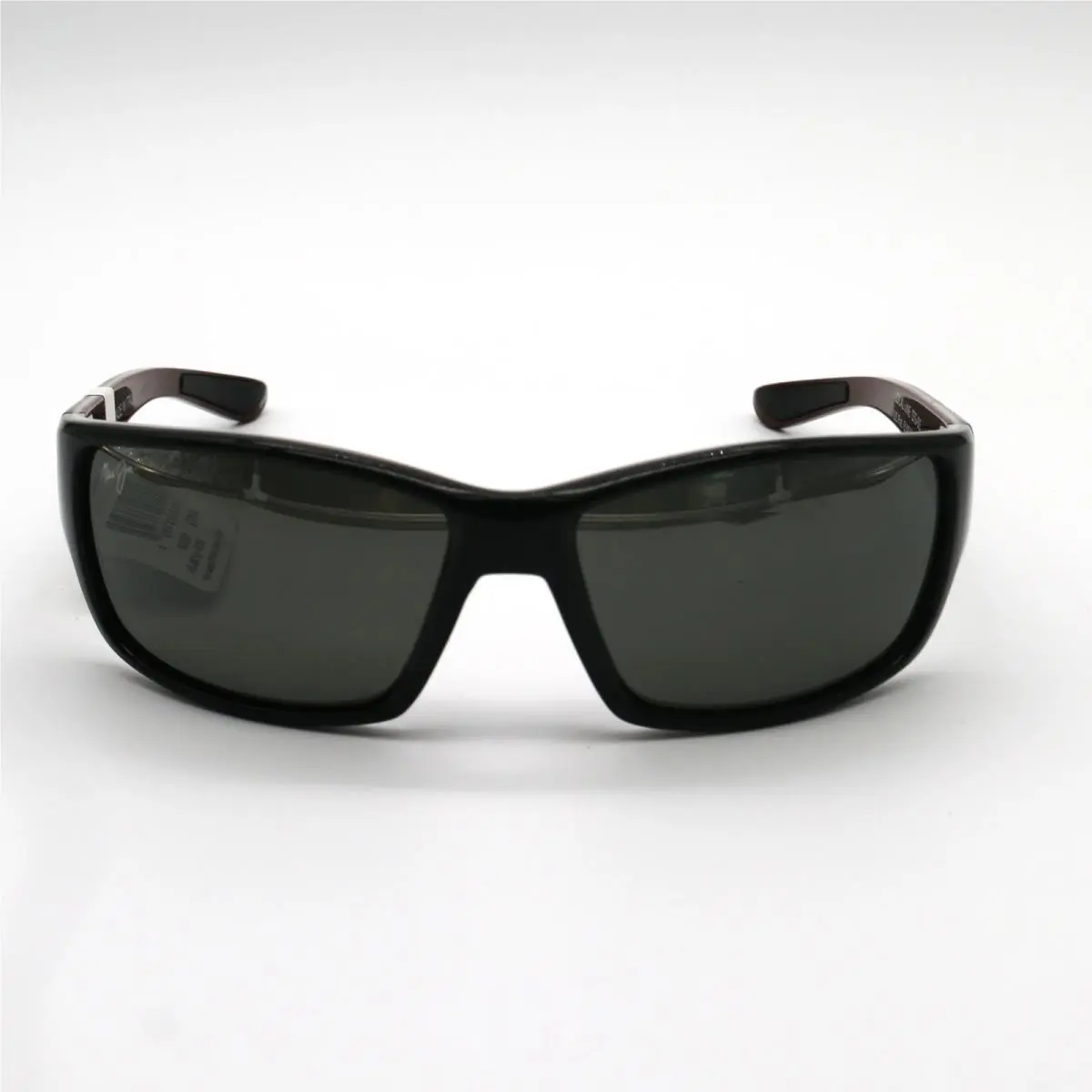 Maui Jim Sunglasses Local Kine - Shiny Black/grey/maroon Frame - Gray Lens