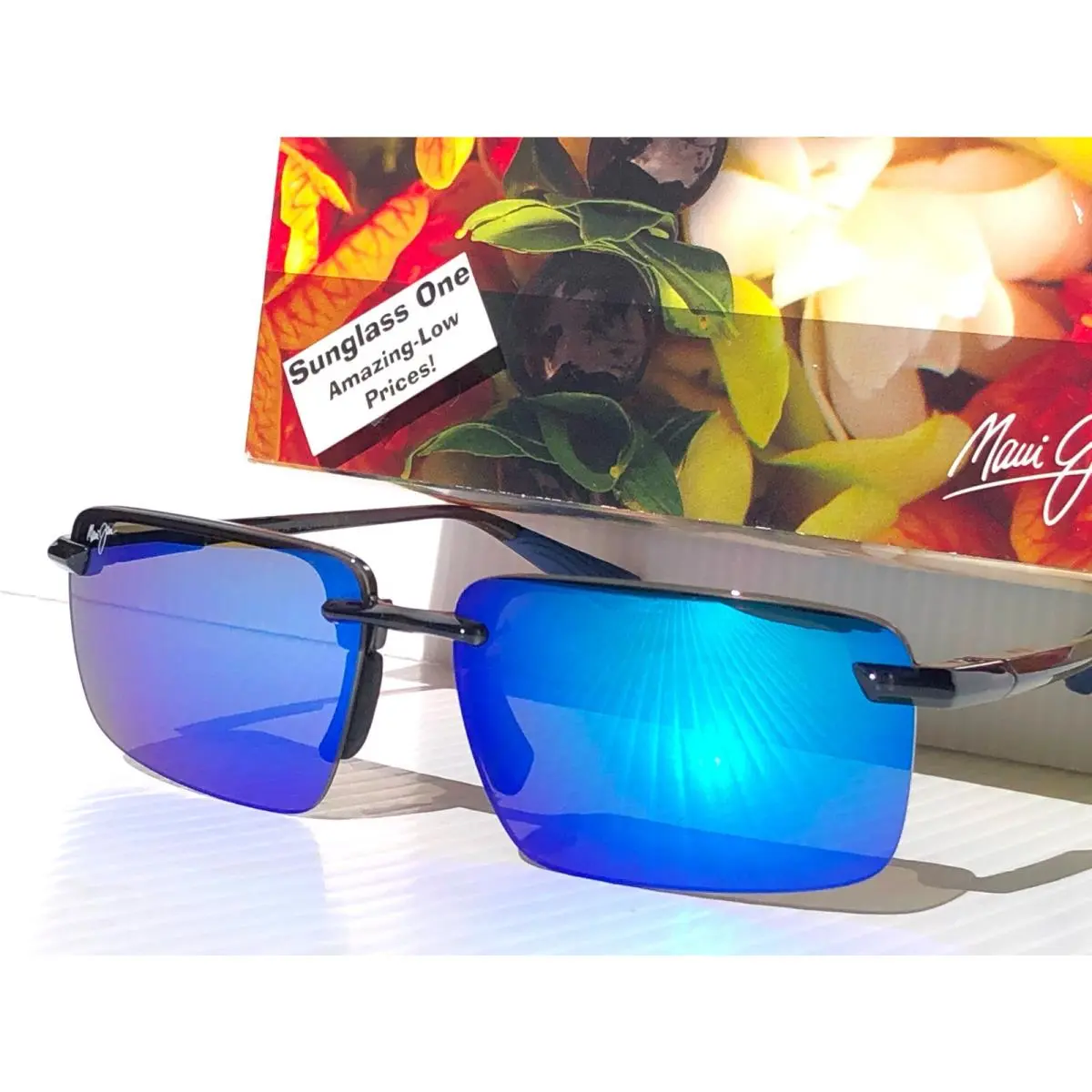 Maui Jim Laulima Trans Dark Grey Polarized Hawaii Blue Lens Sunglass B626-14