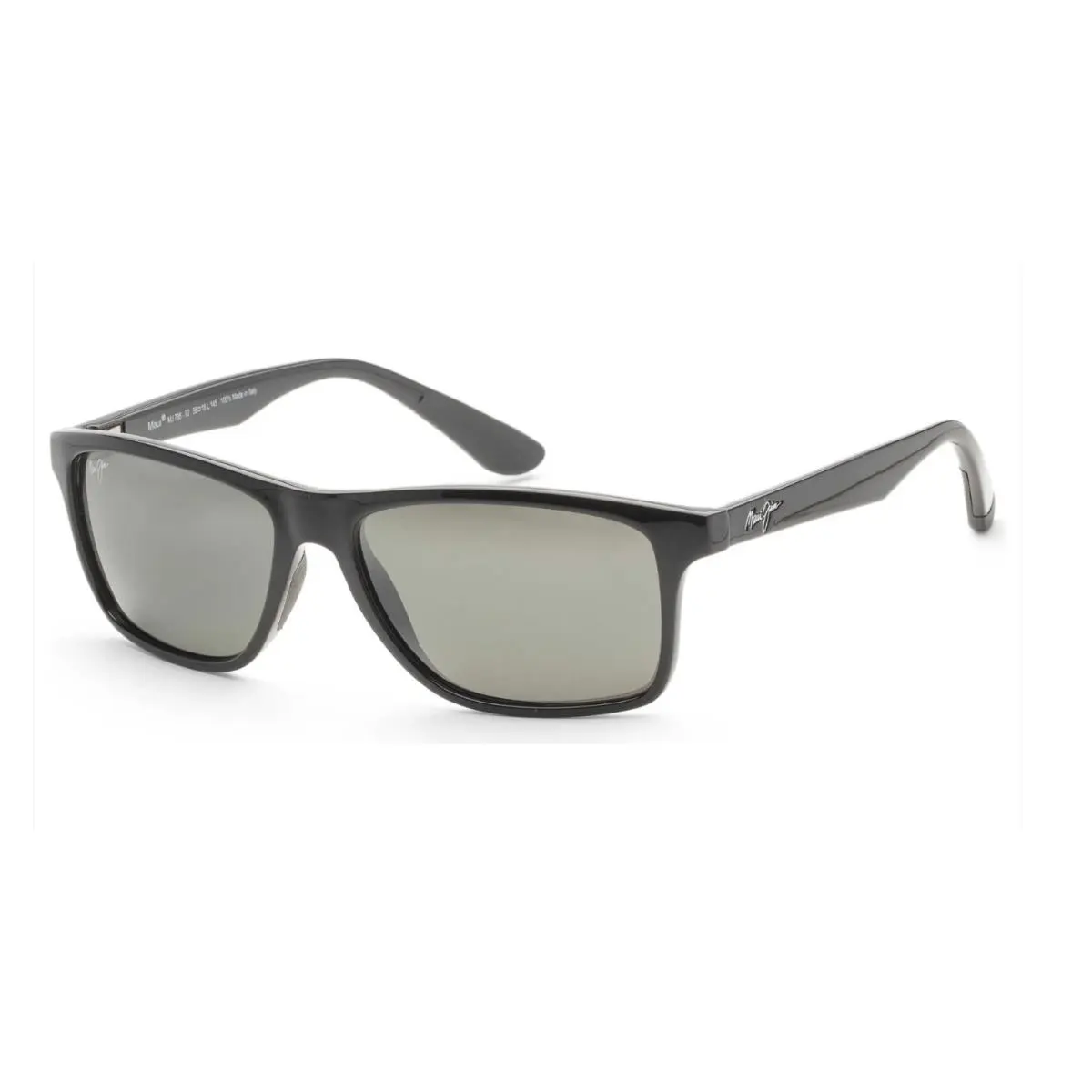 Maui Jim Onshore Sunglasses Black Mirror Silver Polarized Glass MJ 798-02 W/case