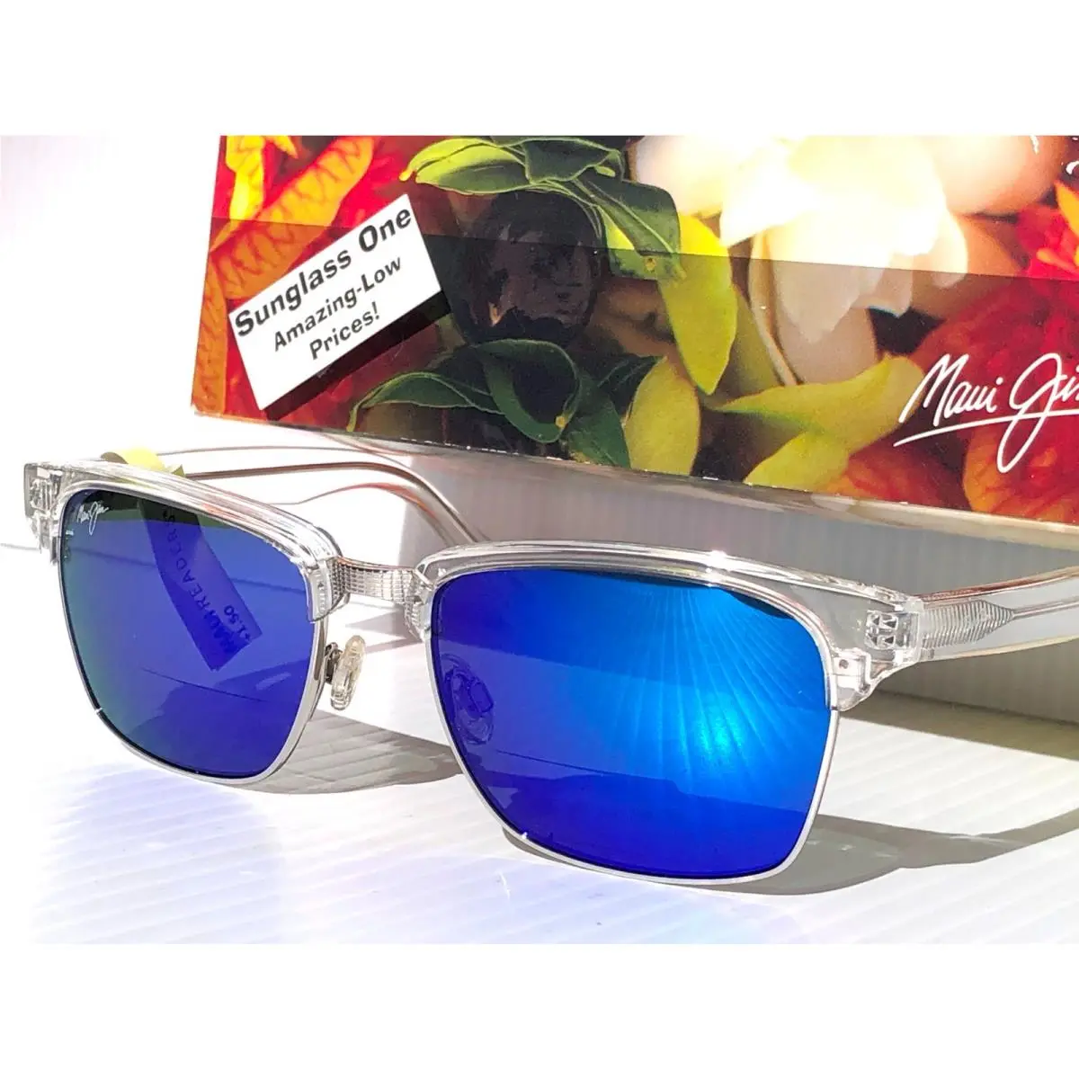 Maui Jim Kawika Crystal Clear Polarized Blue 1.5 Reader Sunglass B257-05CR15