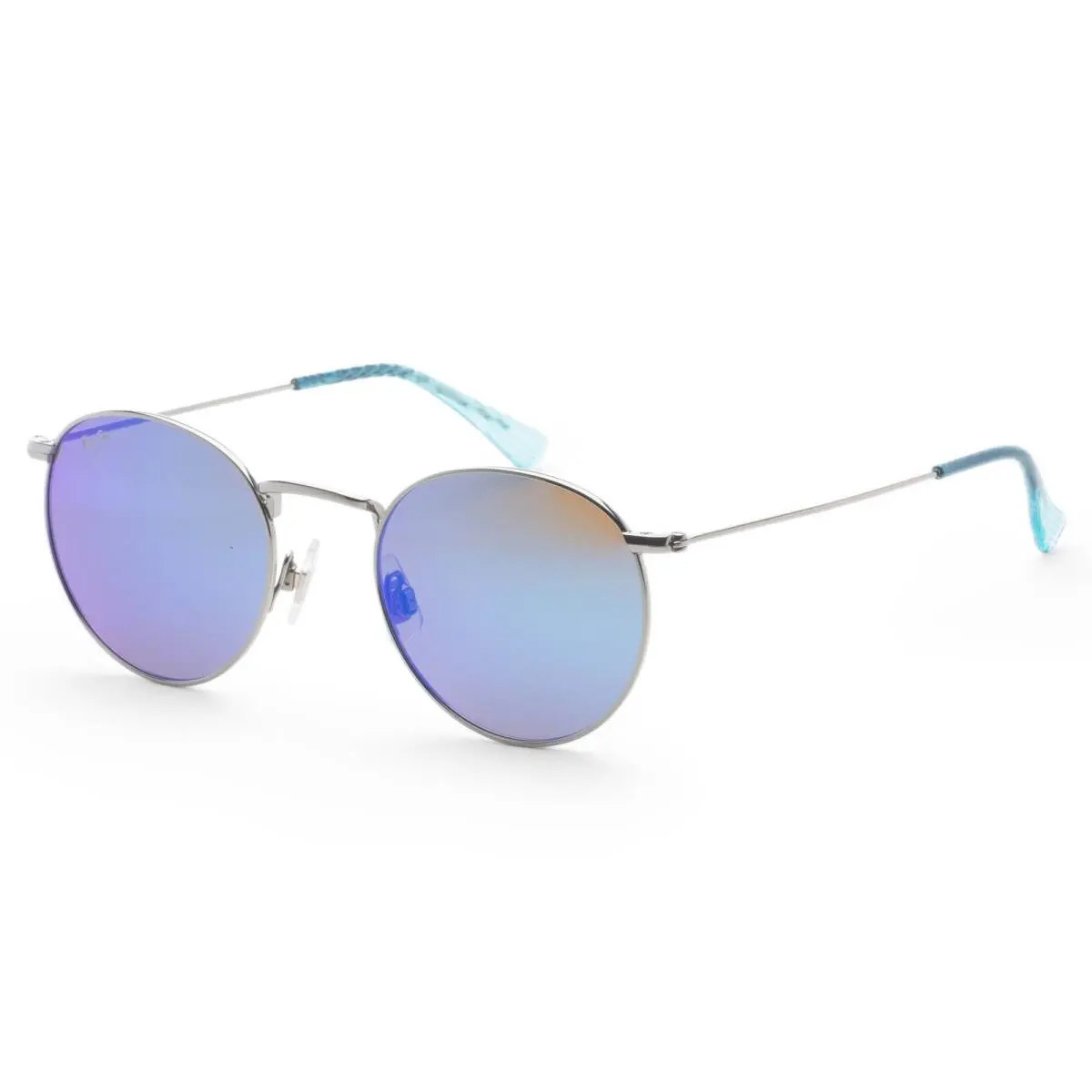 Maui Jim Women`s Pukaua 45mm Shiny Silver Polarized Sunglasses B667-17B