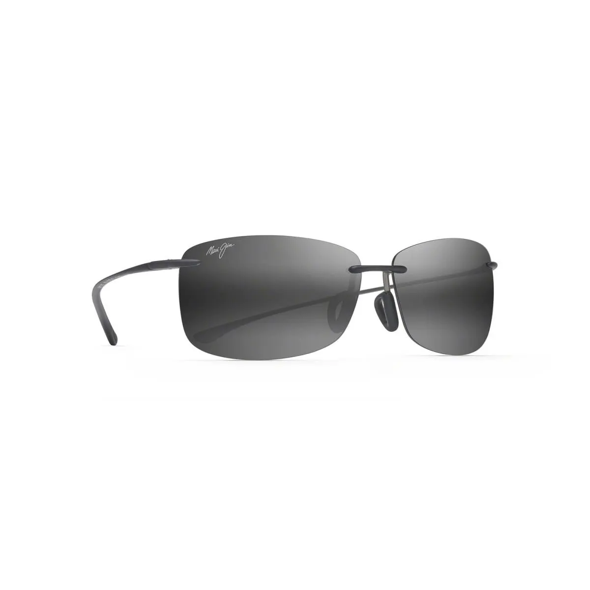 ‘akau Polarized Rimless Sunglasses – Grey Matte Large by Maui Jim