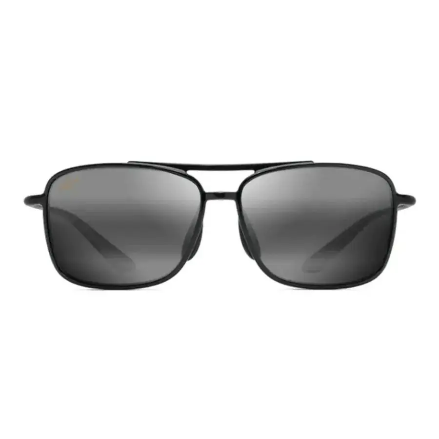 Kaupo Gap Black Nylon Aviator Grey Unisex Sunglasses 437-02 by Maui Jim