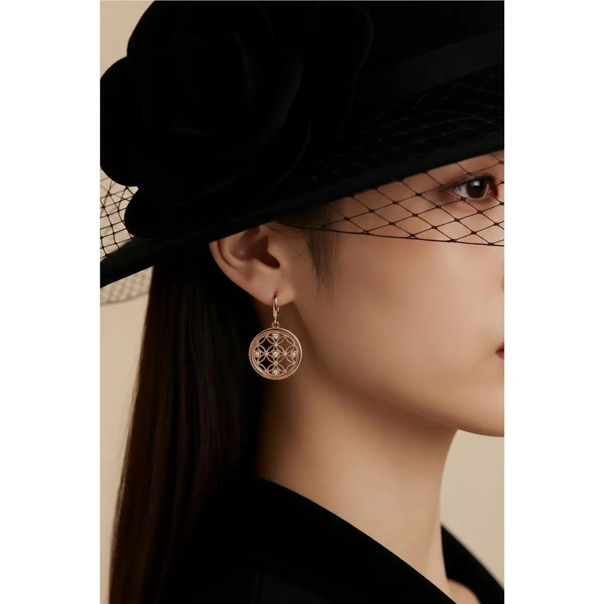 $michael Kors Gold-tone Cut-out Logo Circle Drop Earrings. D2 by Michael Kors