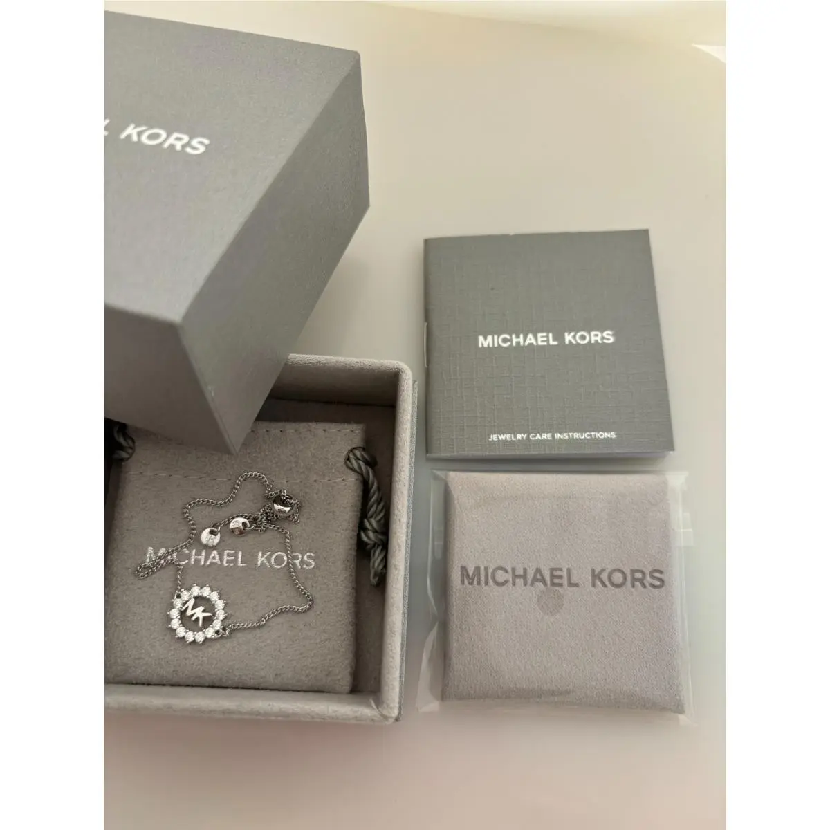 Precious Metal-plated Sterling Silver Logo Slider Bracelet by Michael Kors