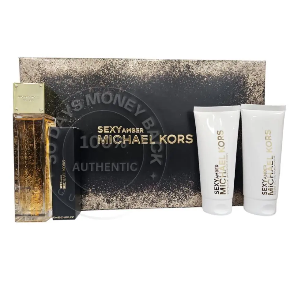 Michael Kors Sexy Amber Women`s Eau De Parfum 4 Pc Gift Set