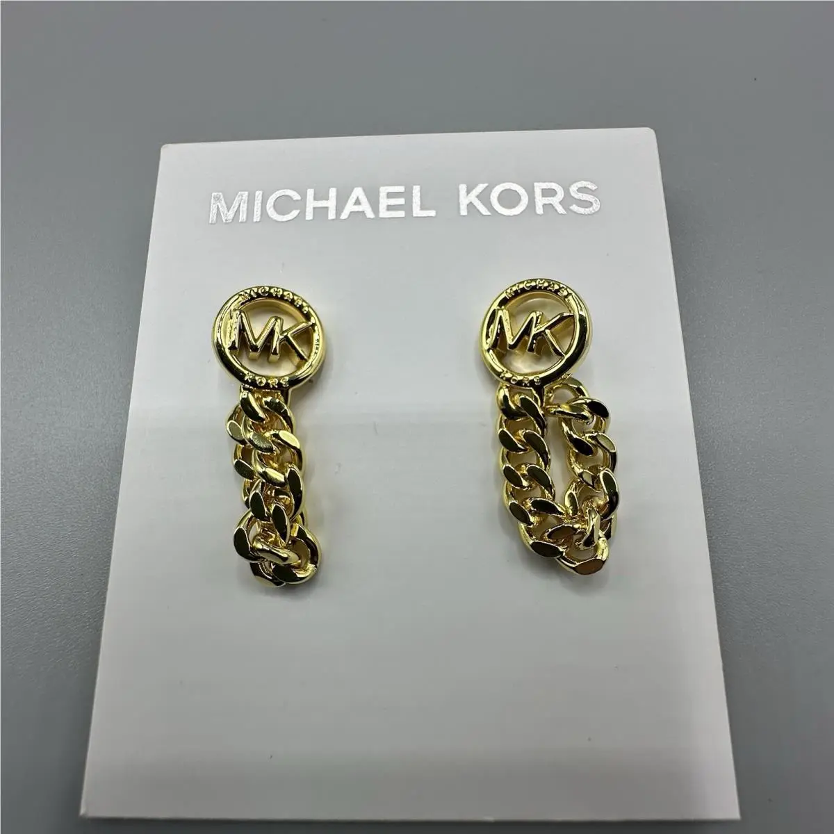 Yellow Gold Color Brass Chain Women’s Earrings by Michael Kors