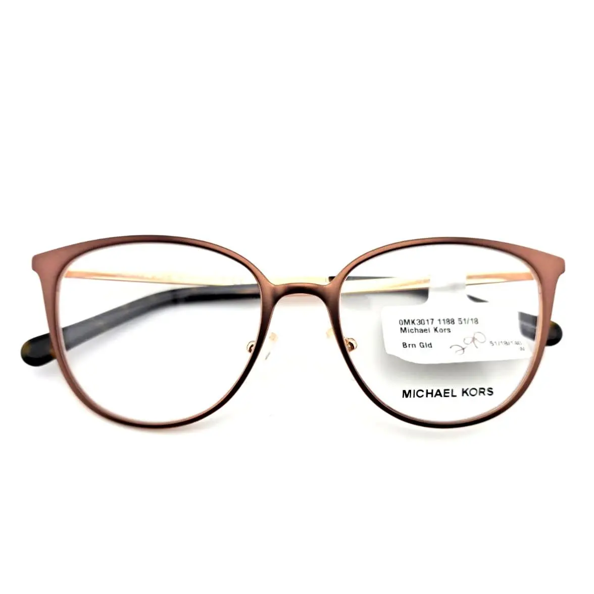 Michael Kors MK3017 Lil 1188 Brown Gold Unisex Eyeglasses Frames 51-18-140