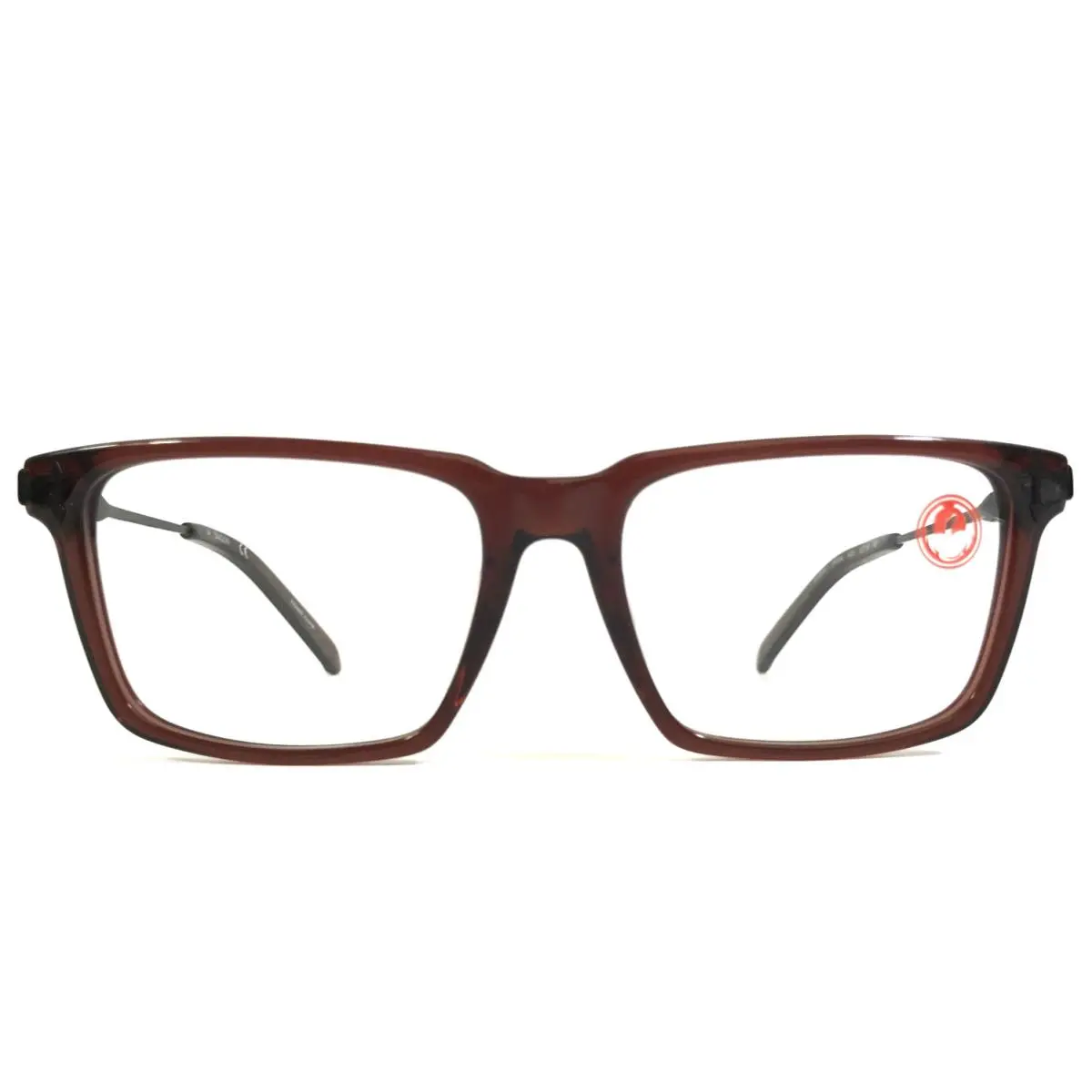 Dragon Eyeglasses Frames Steph DR164 605 Maple Red Black Square 52-16-145 by Dragon Alliance