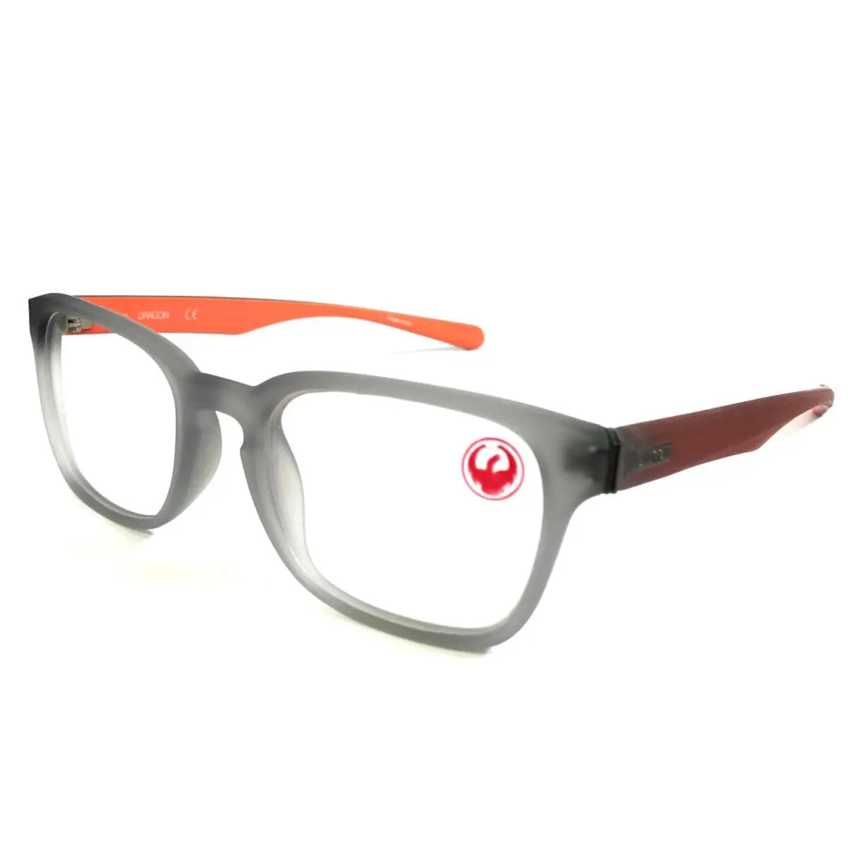 Dragon Eyeglasses Frames Barney DR161 039 Matte Gray Melon Orange 52-19-145