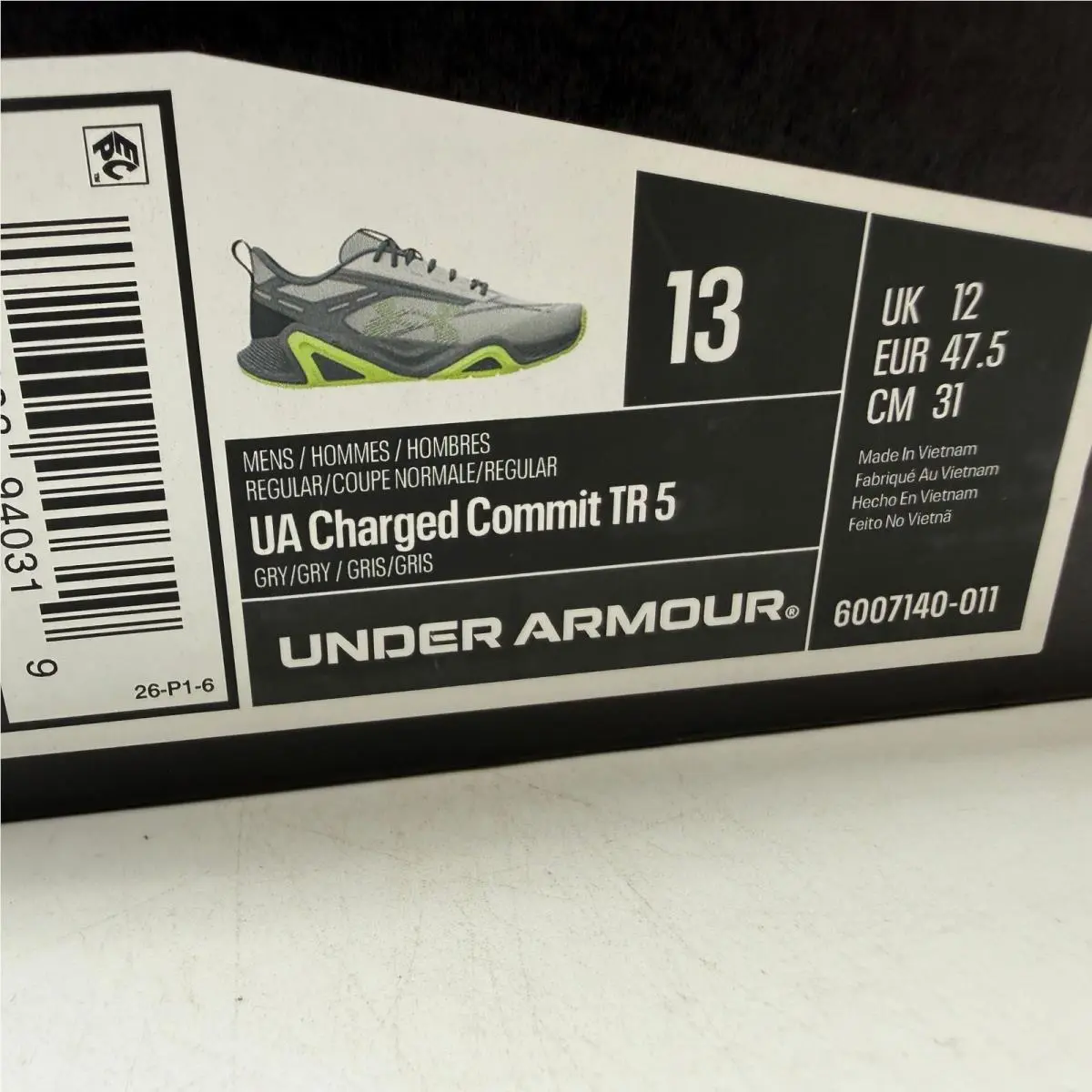 Under Armour shoes - UA Charged Commit TR 5 - Gray 0