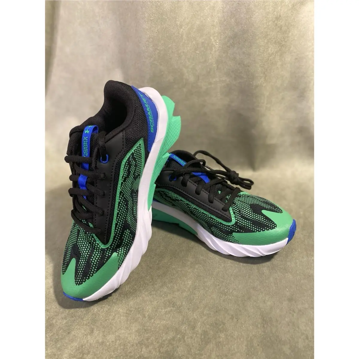 Under Armour shoes - Under Armour Charged Scramjet 4 - Black, Blue, Green 3