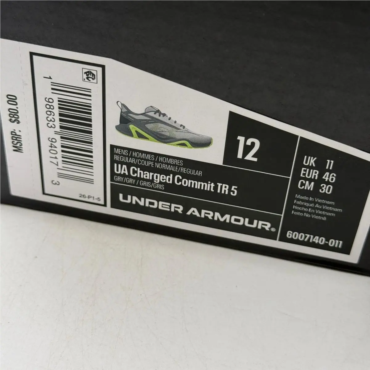 Under Armour shoes - UA Charged Commit TR 5 - Gray 5
