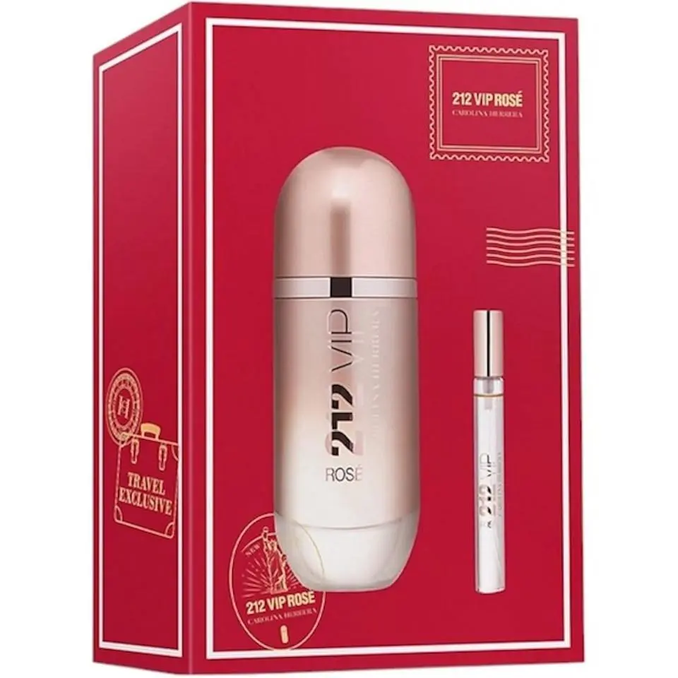 Carolina Herrera 212 Vip Rose Edp 2 Piece Gift Set For Women