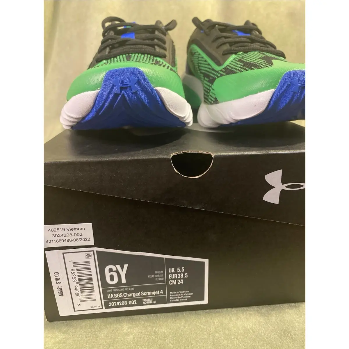 Under Armour shoes - Under Armour Charged Scramjet 4 - Black, Blue, Green 6