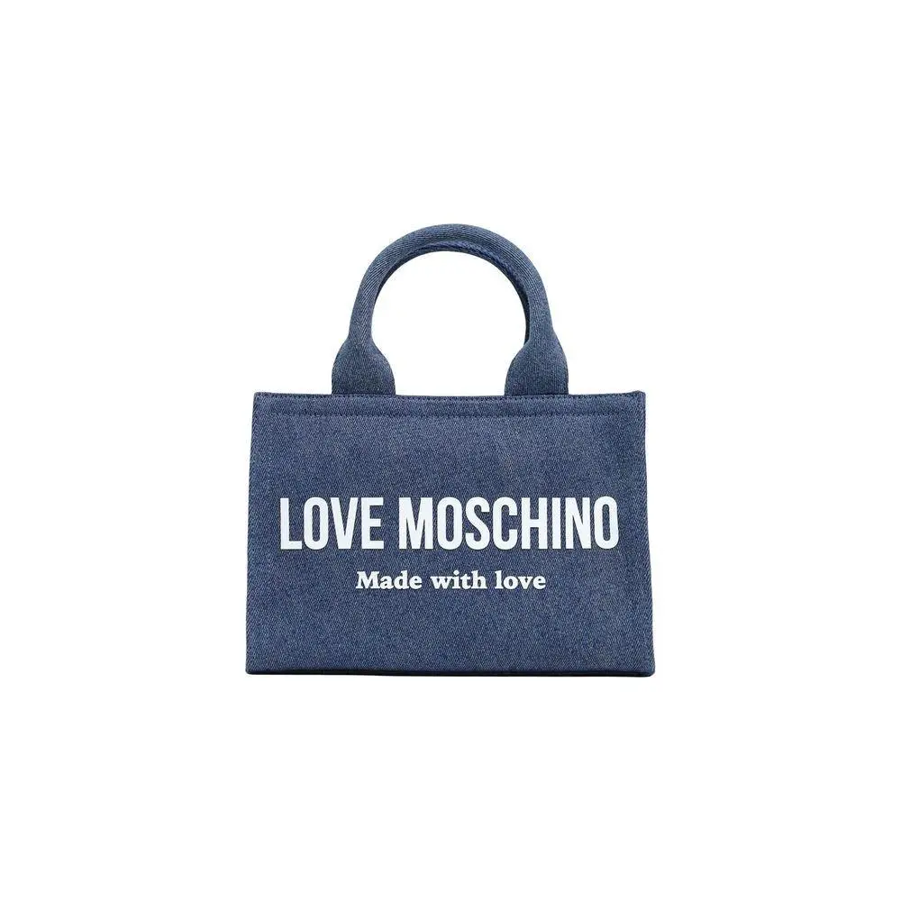 Love Moschino Blue Cotton Handbag - Blue