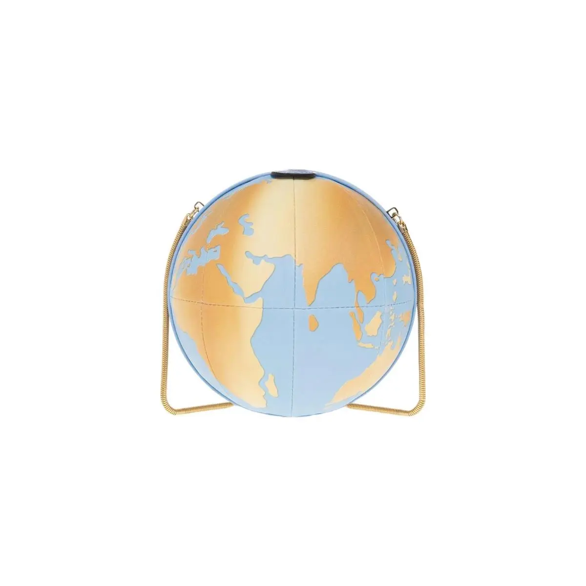 SS23 Moschino Couture Jeremy Scott World Map Chain Link Globe Nappa Shoudler Bag