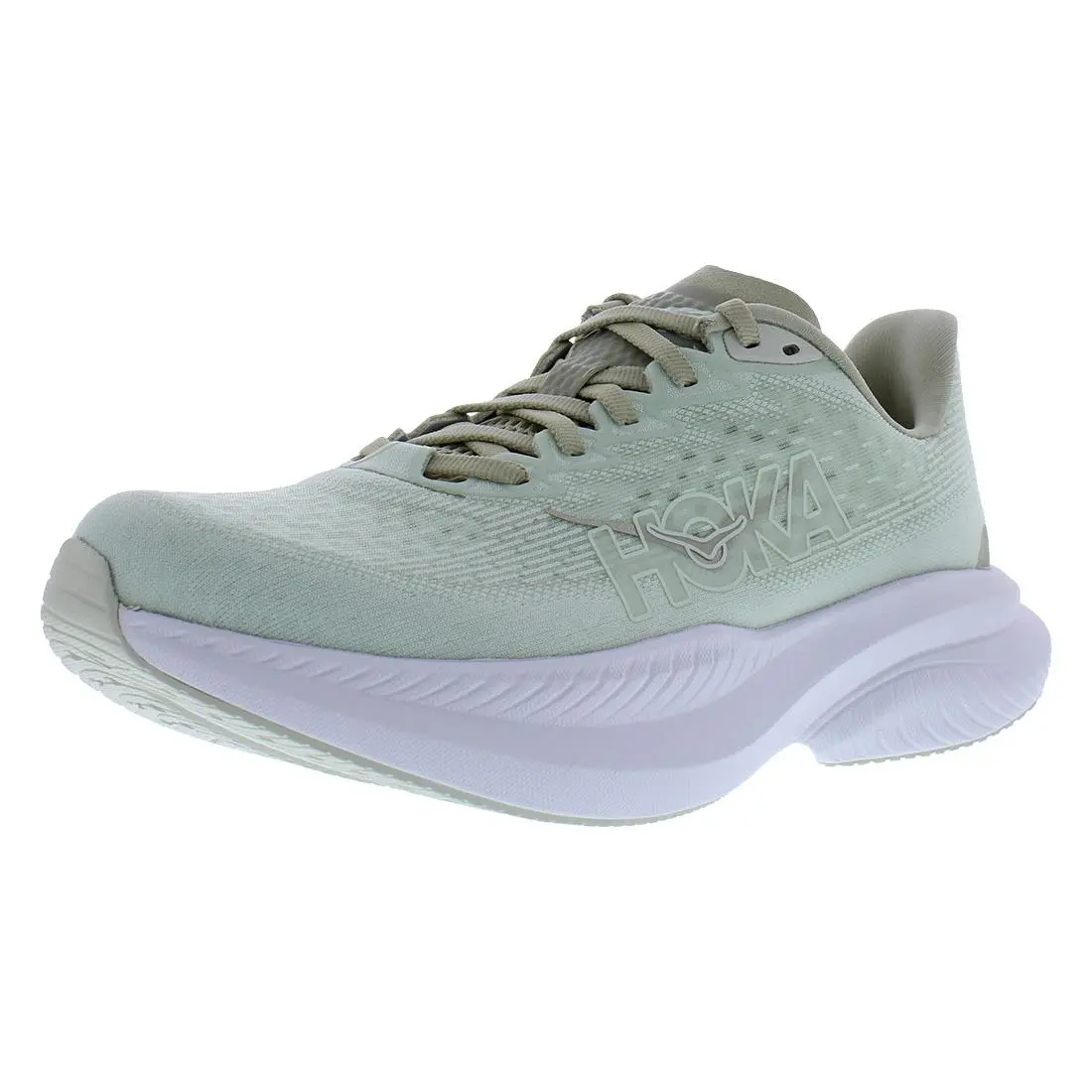 Hoka shoes - Oyster Mushroom/Truffle Salt, Main: Green 4