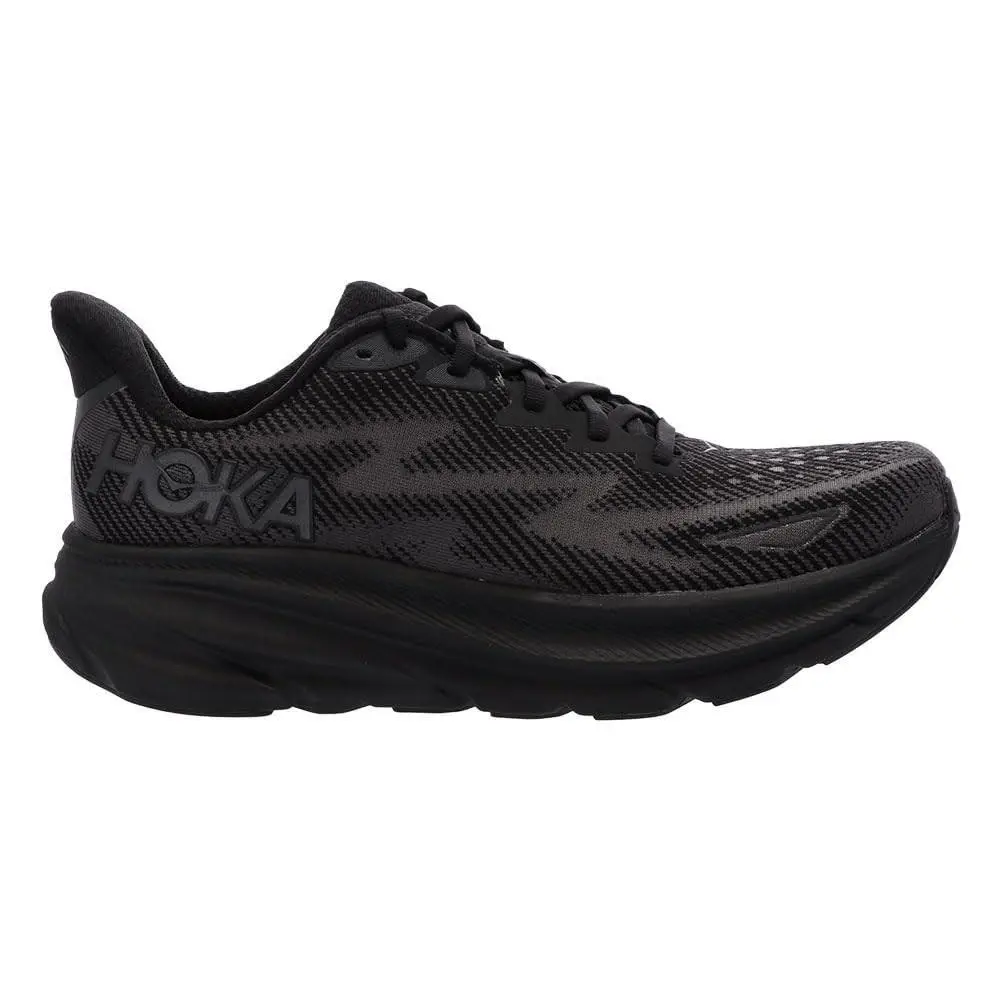 Hoka One One Clifton 9 1127895-BBLC Sneakers Men`s Black Low Top Running Shoes