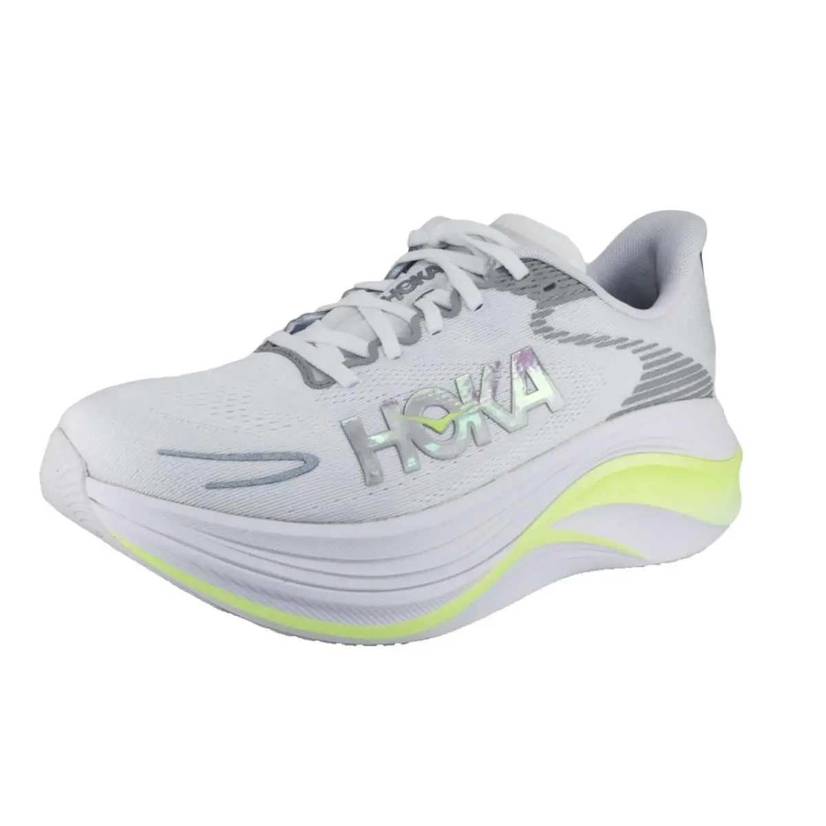Women`s Hoka One One Skyward X 2 Running Shoes Size 5-10 White 1171926 Wtnn - White, Manufacturer: White/Neon Yuzu