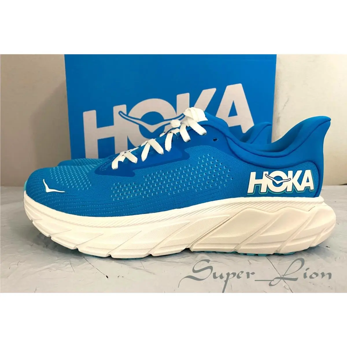 Hoka shoes - Hoka One Onbe Arahi 7 - HokaBlue/Frost 4