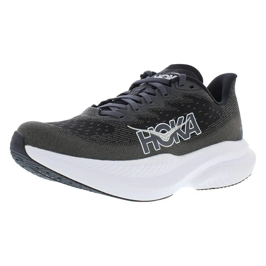 Hoka Mach 6 Womens Shoes - Black/White, Main: Multi-Colored