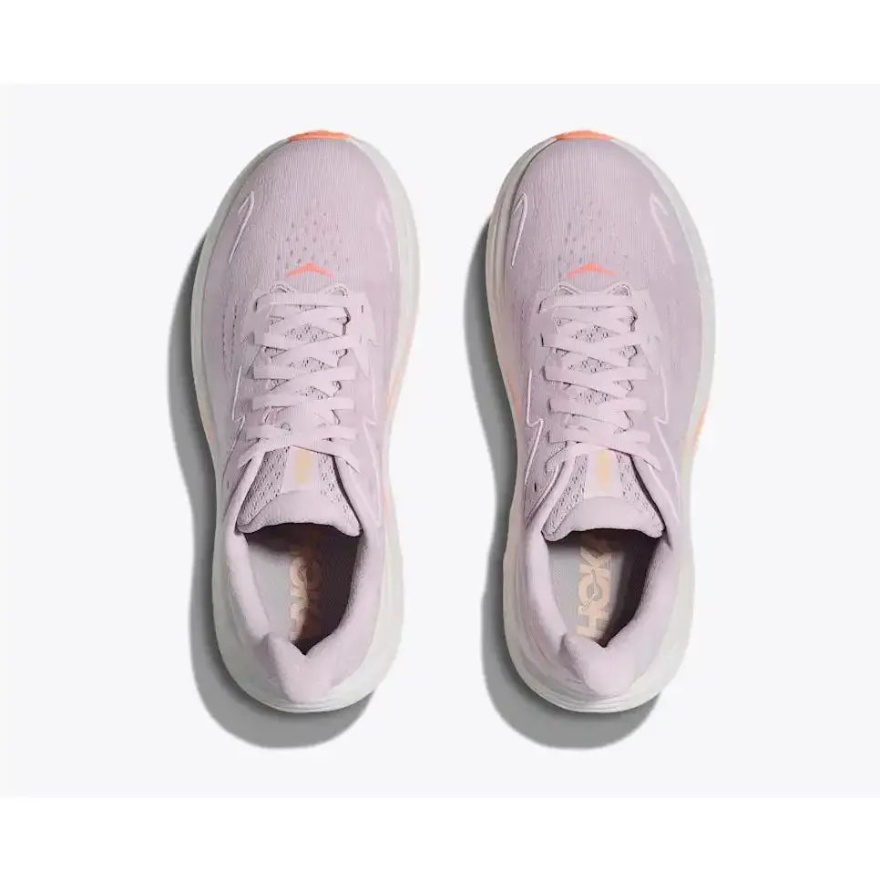 Hoka-women`s Clifton 10 Lilac Cream Tangerine-ships Fastly