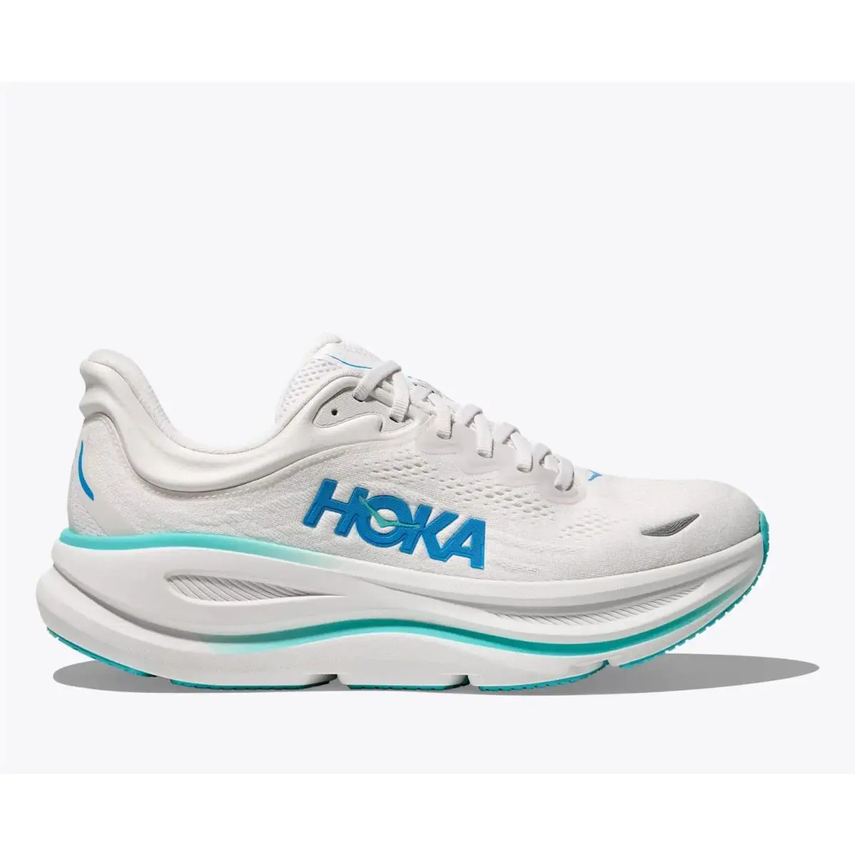 Hoka One One Bondi 9 1162011-WKB Sneakers Men`s White Blue Low Top Running Shoes