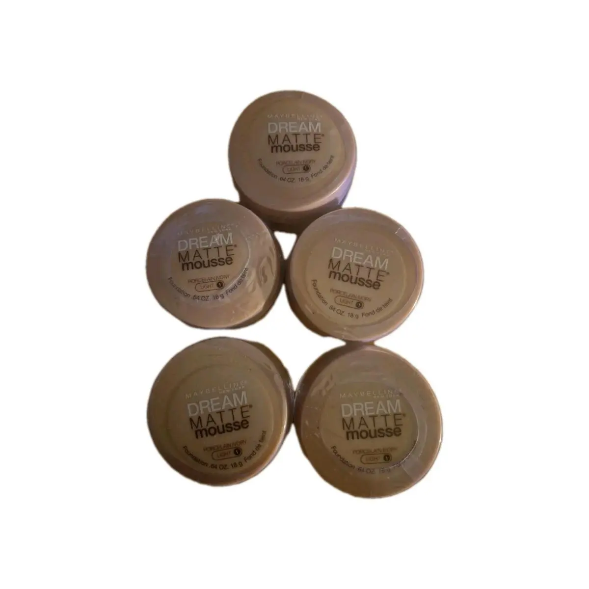 5 Pack  Dream Matte Mousse Foundation Porcelain Ivory Light 1 by Maybelline