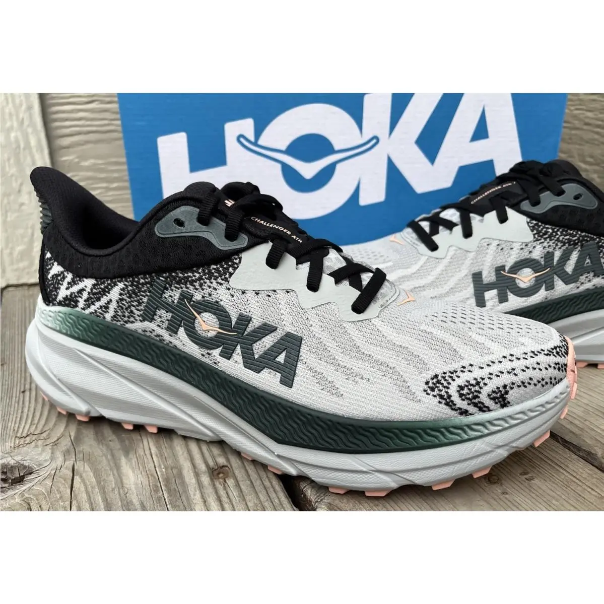 Hoka One One Challenger Atr 7 Women`s 10B Running Shoes Harbor Mist/spruce
