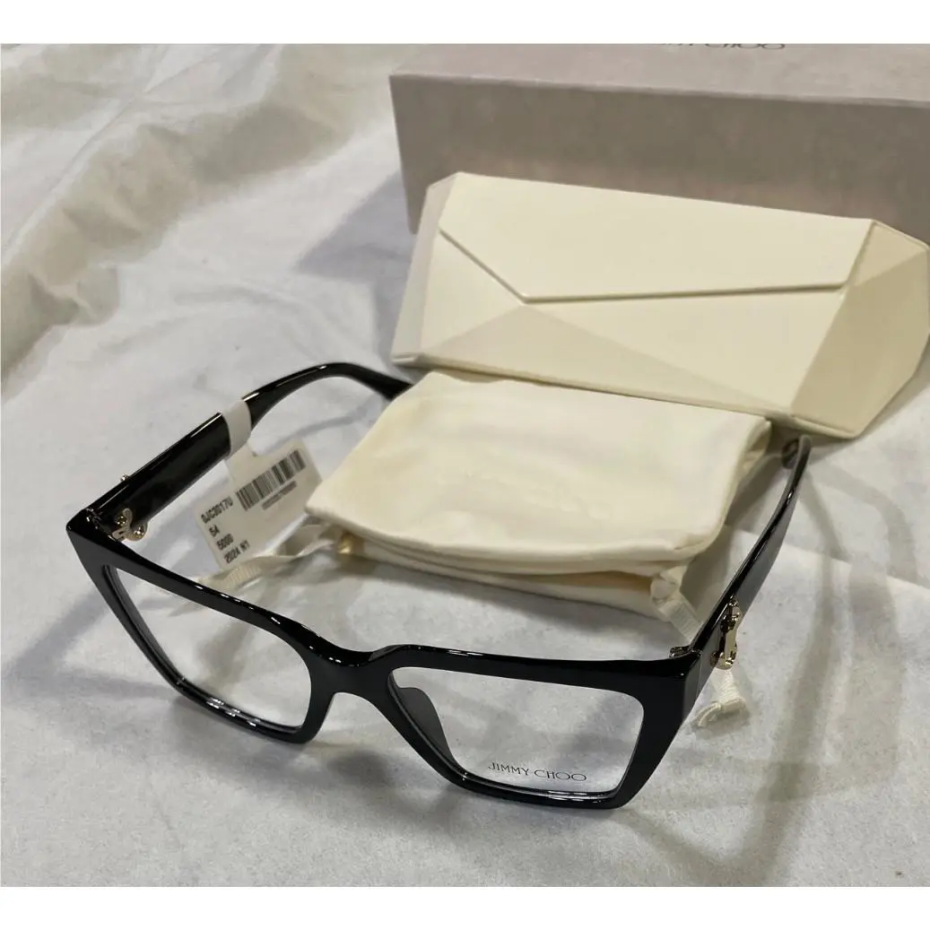 Jimmy Choo JC3017U Shape: Cat Eye Color: Black Demo Lens