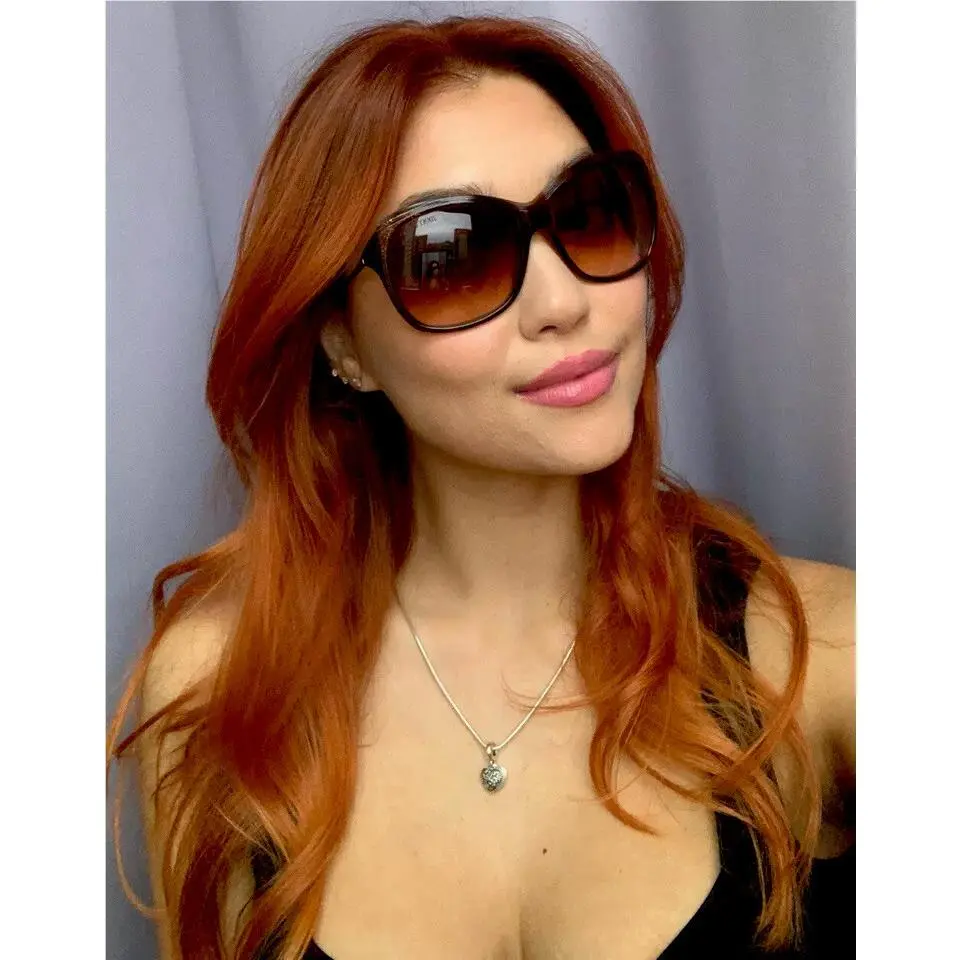 Jimmy Choo Yop 57mm Tortoise Glitter Gradient Women`s Sunglasses