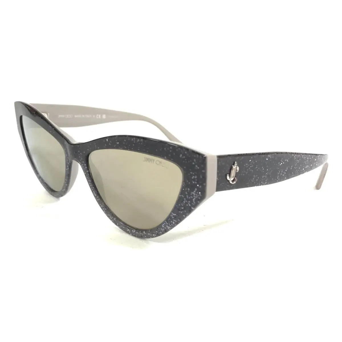 Sunglasses JC5004 5046/5A Glitter Gray Frames w Brown Mirrored Lenses by Jimmy Choo