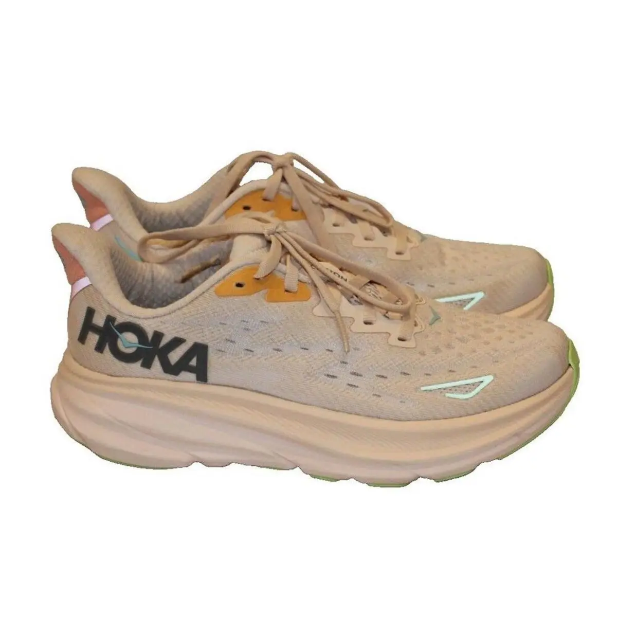 Hoka One‎ Women`s Clifton 9 Running Athletic Sneakers Vls Beige 8
