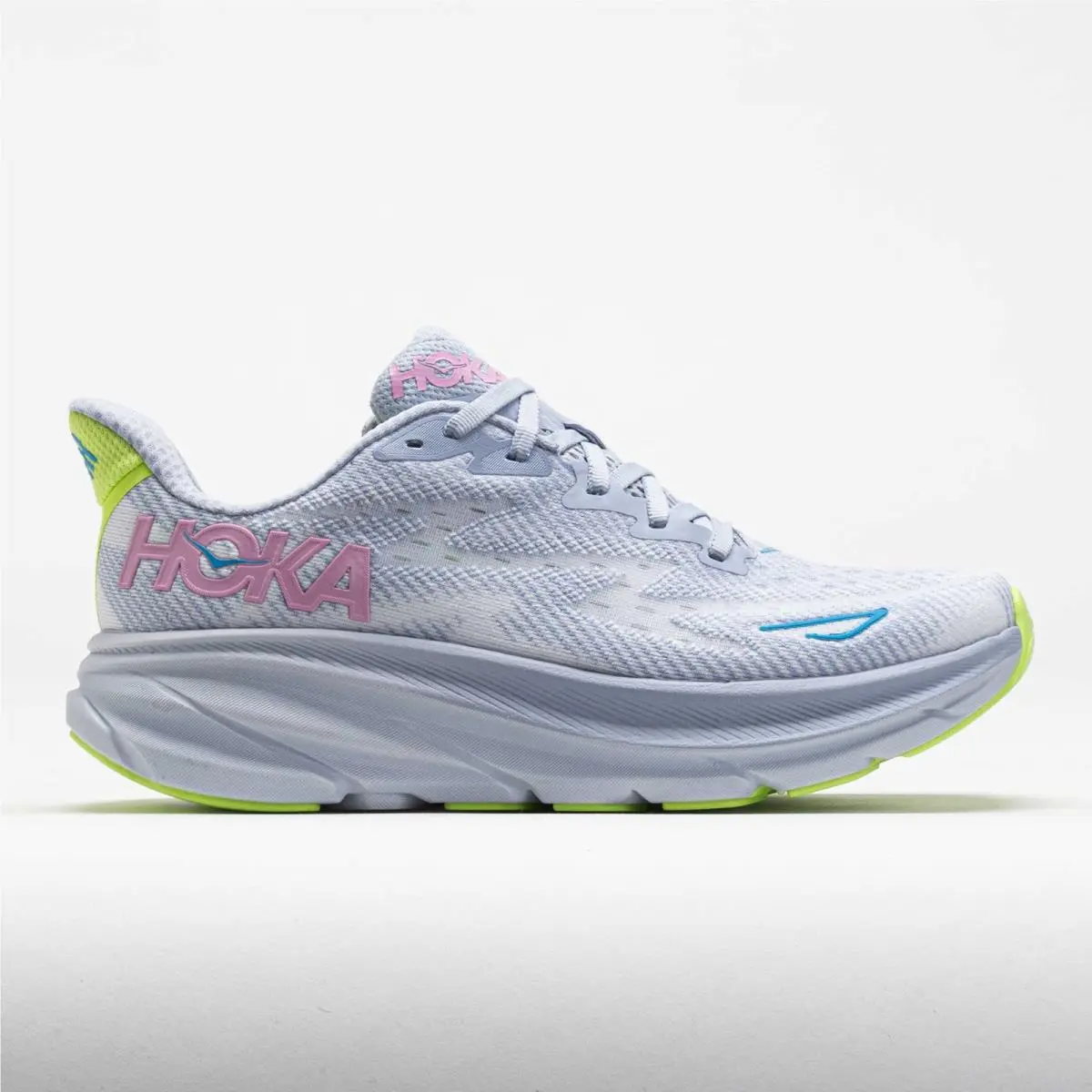Hoka Clifton 9 Women`s Running Shoes Gull/sea Ice Size 10.5 Width B - Medium