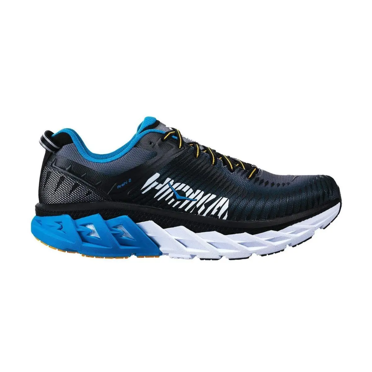 Hoka Men`s Arahi 2 Running Shoes 11.5 US Black/charcoal Grey Arahi Best Year