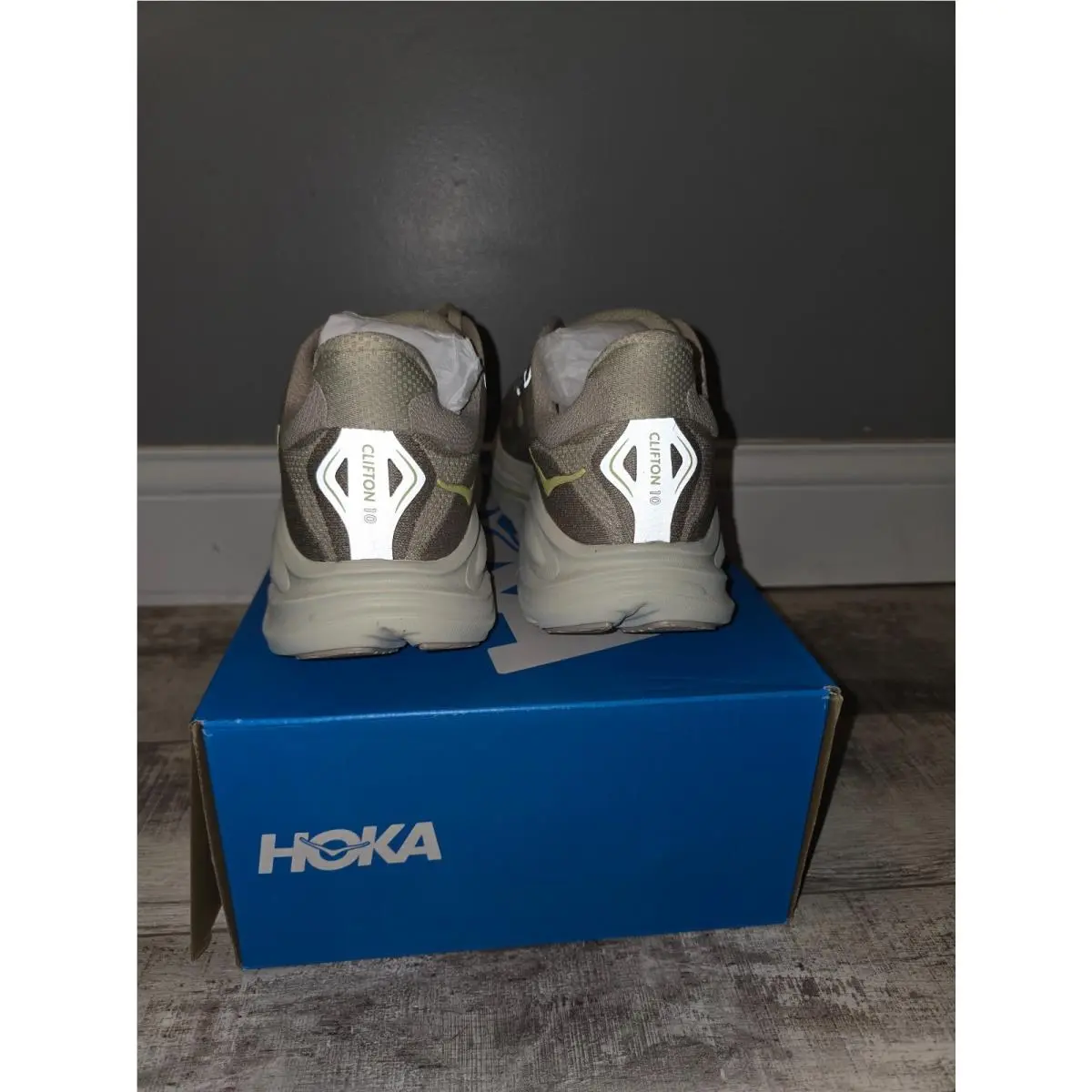 Hoka shoes - Hoka One One Clifton 10 - White/Yellow 2