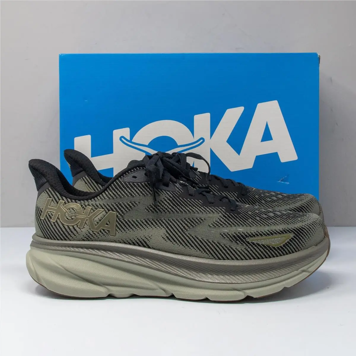 Hoka Clifton 9 Running Shoes Men`s 12.5 D Black/slate