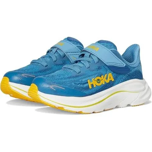 Hoka. Clifton 10 Little Kid Unisex Running Shoes Alpine Blue Foggy Sz 1.5 M