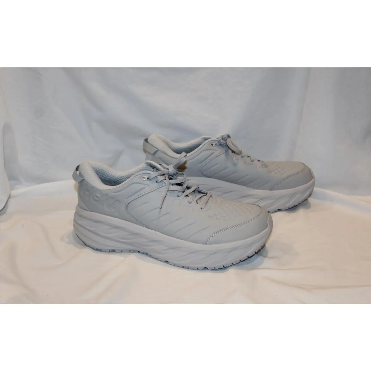 Hoka One One Men`s Bondi SR Athletic Running Sneakers Harbor Mist 14 EE Wide