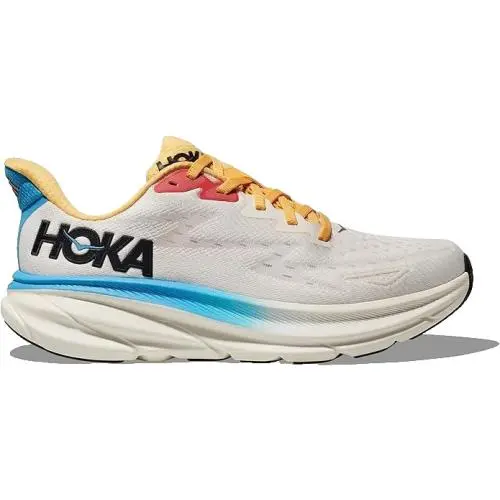 Hoka Women``s Clifton 9 Everyday Running 6 US Blanc De Blanc / Swim Rare