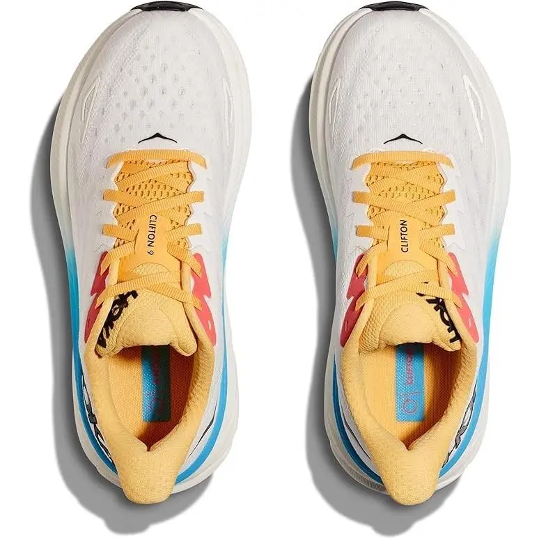 Hoka shoes - Hoka One One Clifton 9 - 1127896 BSW - Blanc De Blanc / Swim 4