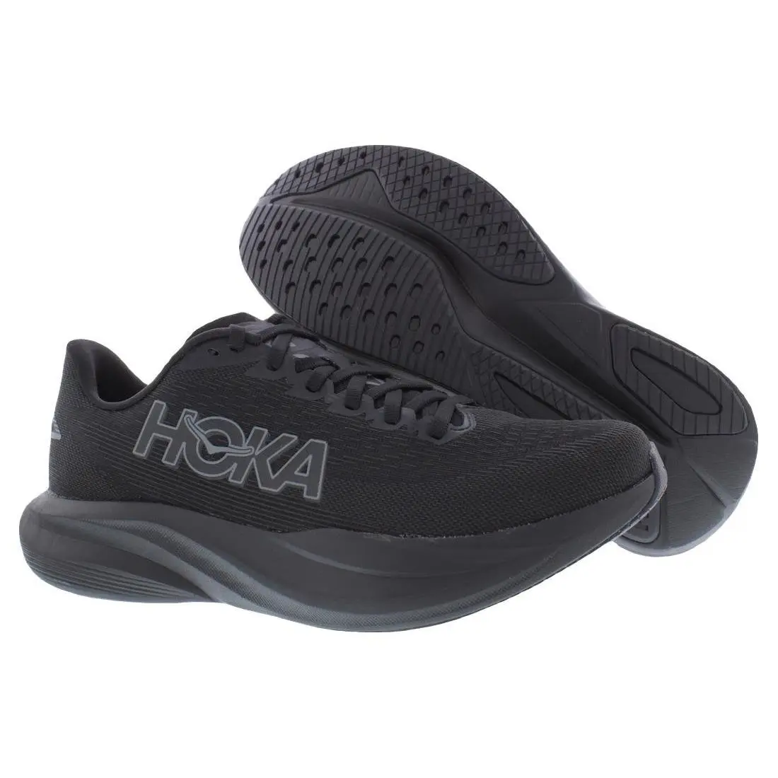 Hoka Mach 7 Mens Shoes Size 8.5 Color: Black/black - Black/Black, Main: Black