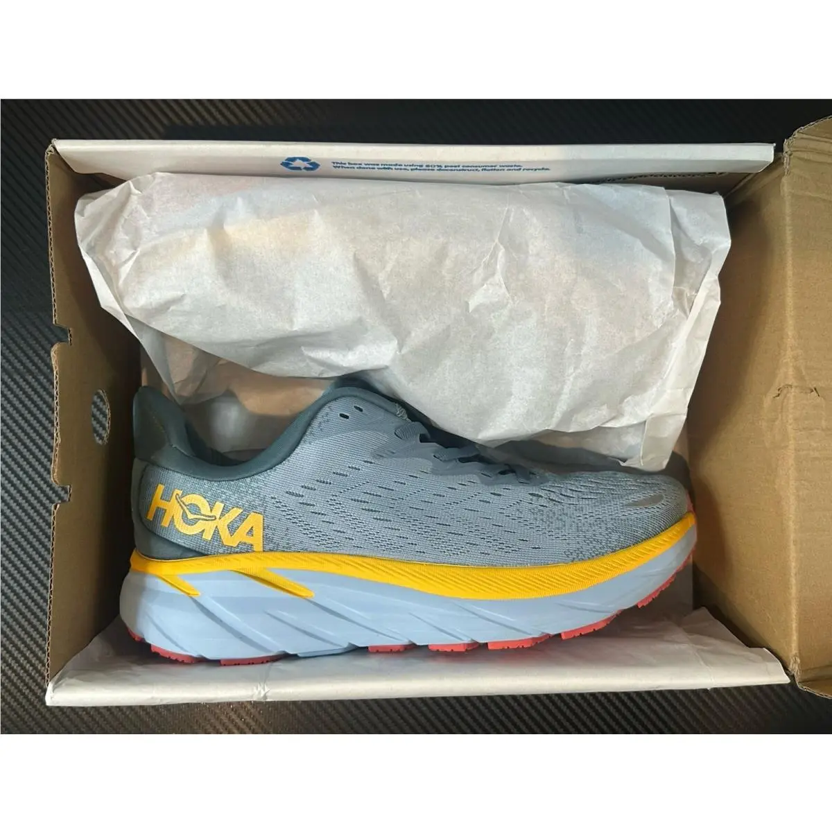 Hoka One Men`s Size 8D Clifton 8 Running Shoes Style 1121374/GBMS