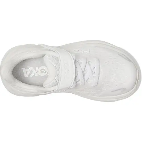 Hoka shoes - Clifton 10 Little Kid - Clifton Little Kid - White/White (UPC: 198605196843) 4