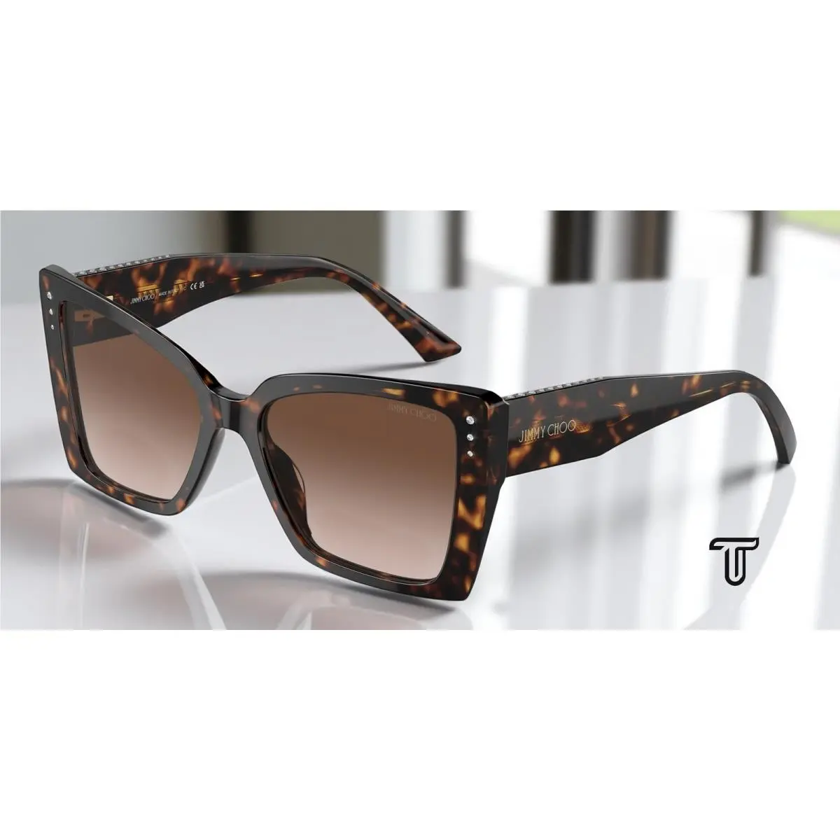 Jimmy Choo JC5001B 500213 Havana Gradient Brown 54 mm Women`s Sunglasses